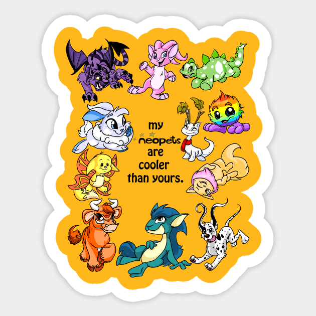 My Neopets Are Cooler Than Yours Sticker by SophieScruggs